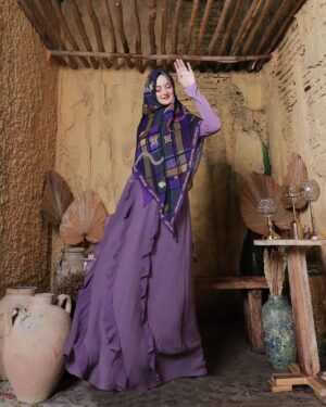 Zahwazee Purple Dress Set