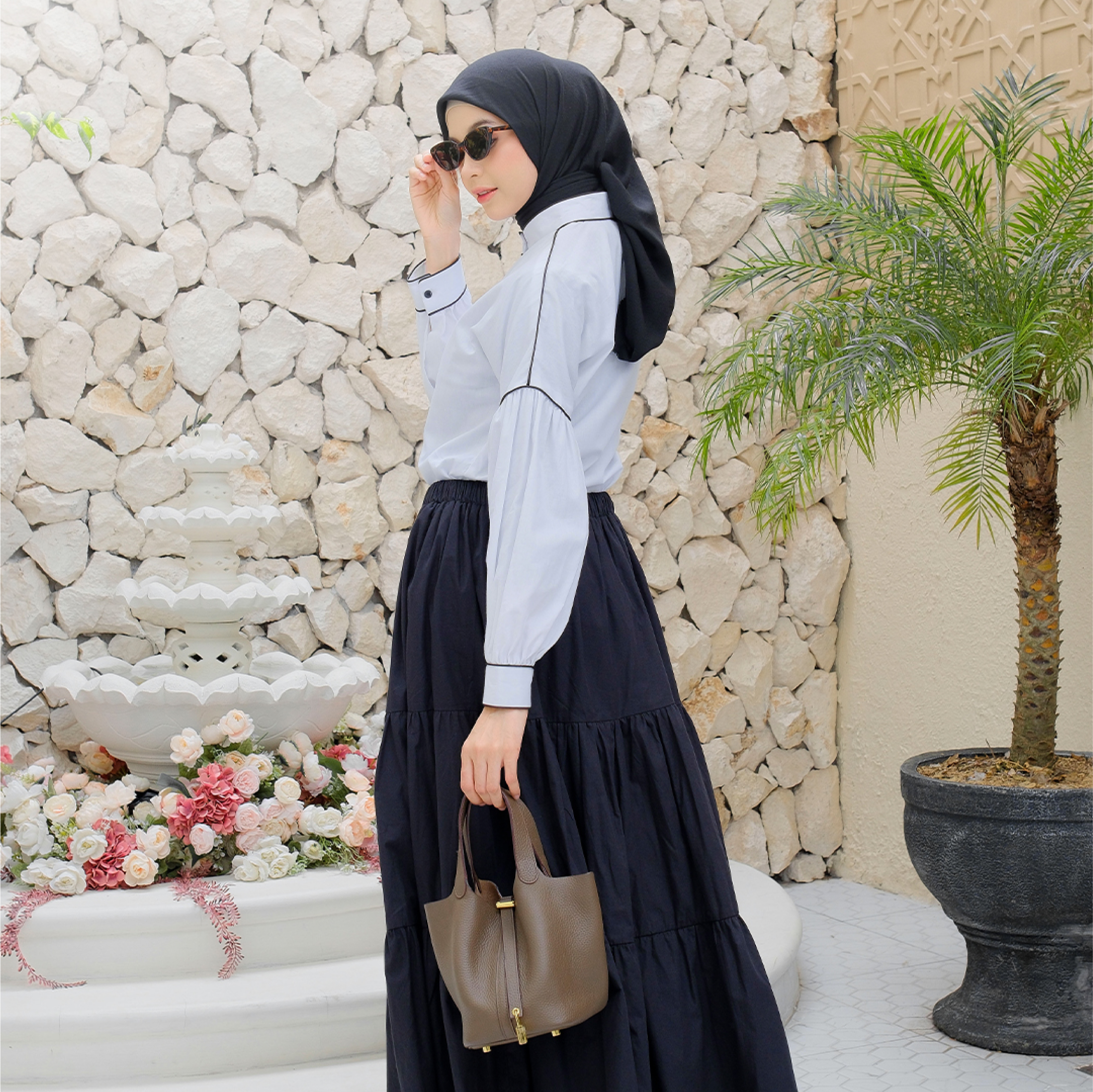 ZAZI - VANIA Blouse Black & White - Image 2