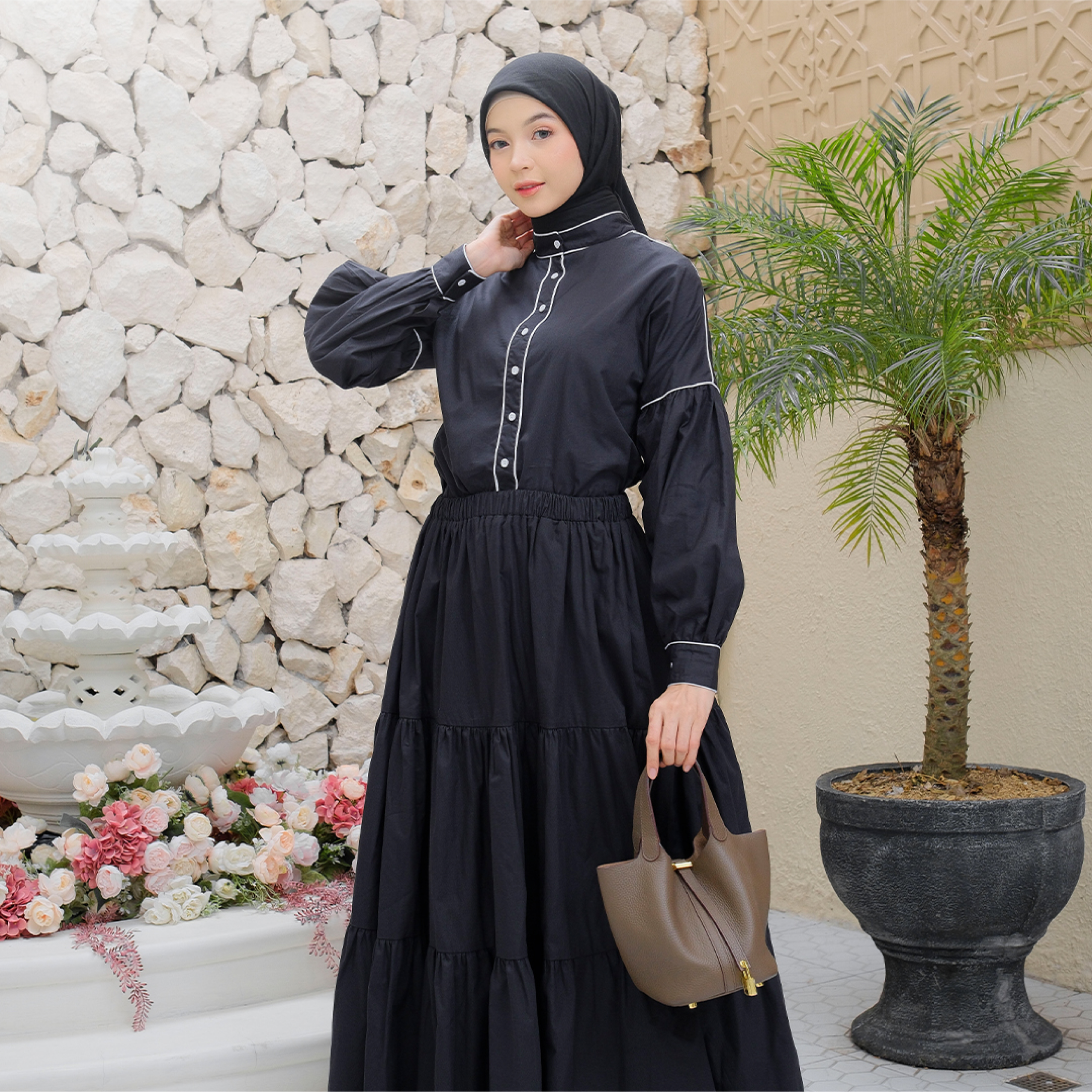 ZAZI - VANIA Blouse Black & White - Image 4