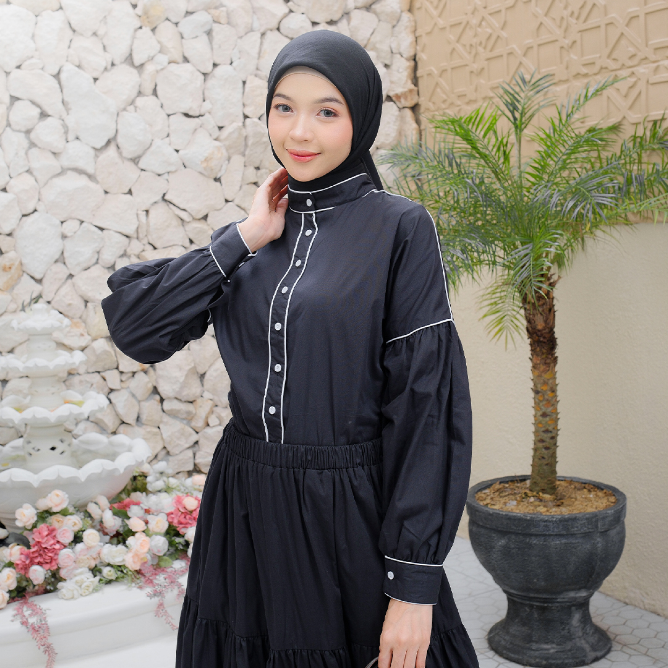 ZAZI - VANIA Blouse Black & White - Image 6