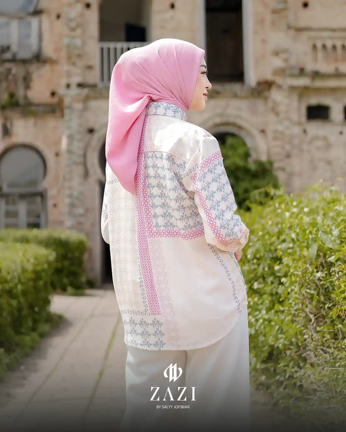 ZAZI - GEMINTANG Blouse Printing Aksen Jaquard - Image 8