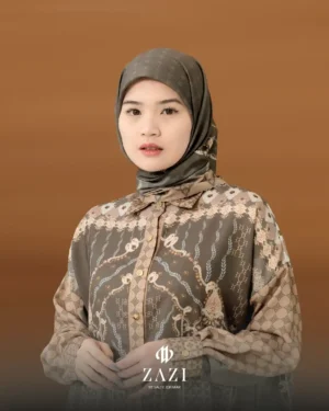 ZAZI - BINAR Scarf Hijab Segi Empat Motif Printing 115x115