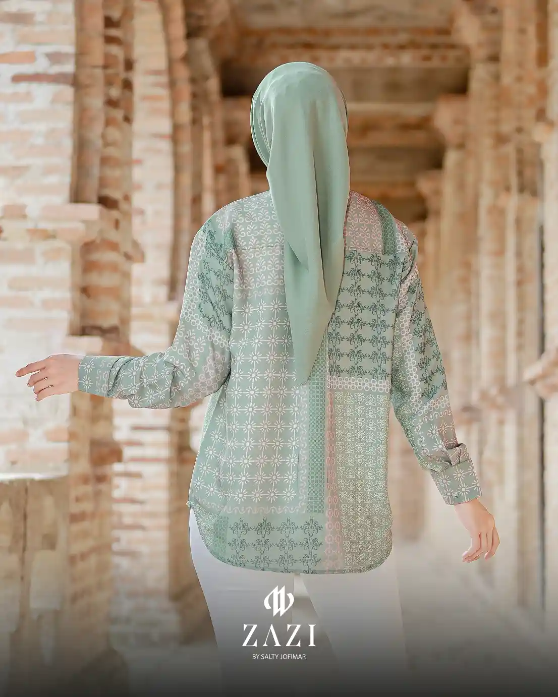ZAZI - GEMINTANG Blouse Printing Aksen Jaquard - Image 5