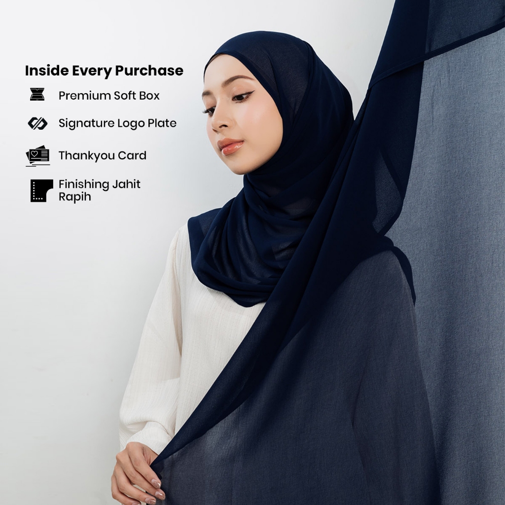 Lumora Series - Pashmina Polos Ceruty Korea Premium 180x70