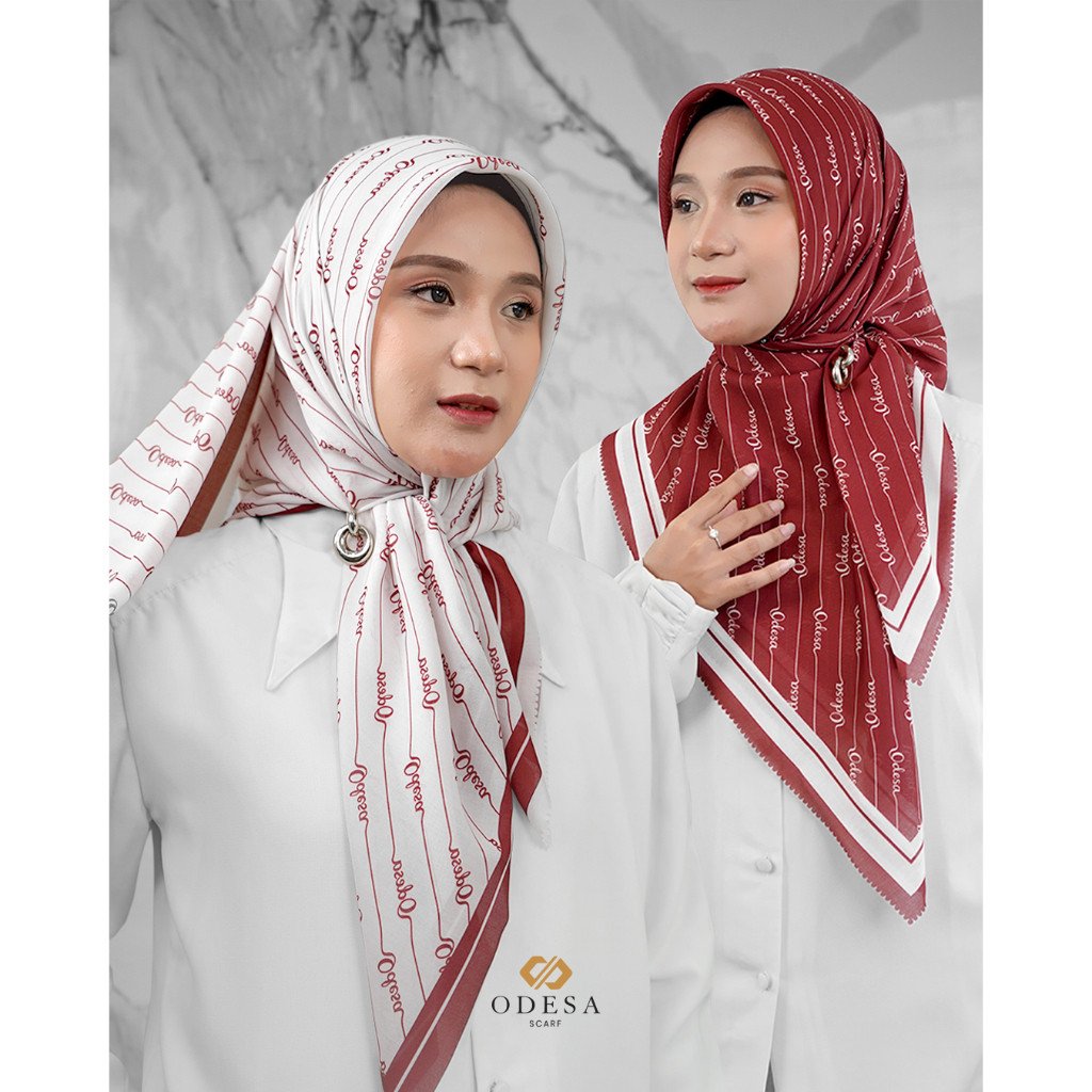 SCARF ODESA - Meraki Scarf Hijab Segi Empat 115x115 cm | Motif Elegan & Nyaman
