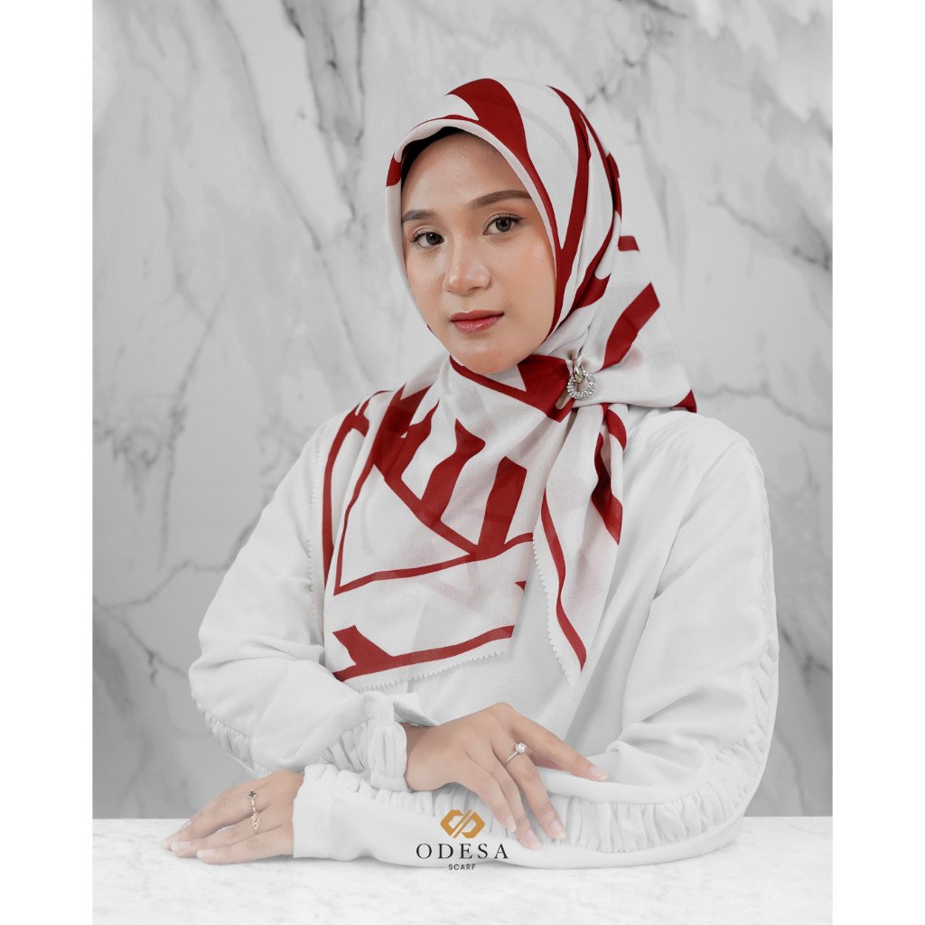 SCARF ODESA - Meraki Scarf Hijab Segi Empat 115x115 cm | Motif Elegan & Nyaman - Image 3