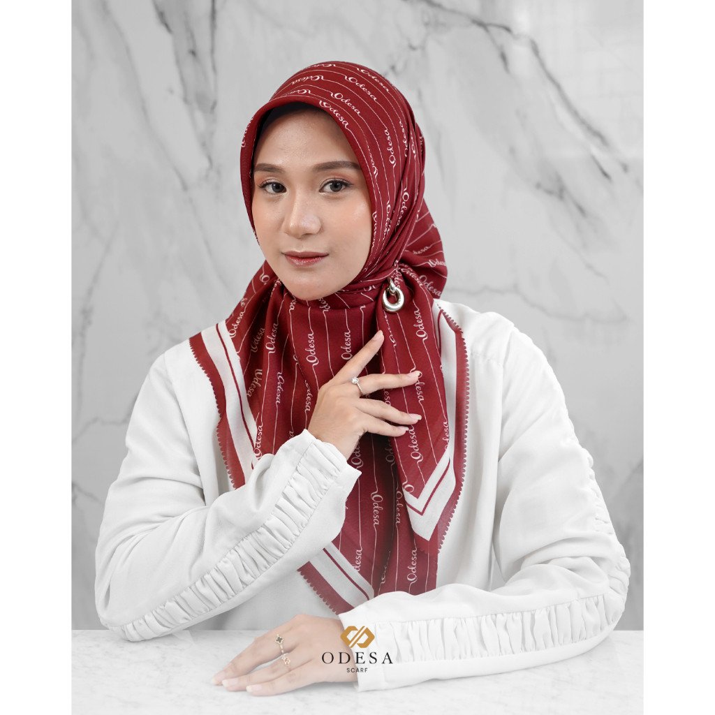 SCARF ODESA - Meraki Scarf Hijab Segi Empat 115x115 cm | Motif Elegan & Nyaman - Image 6