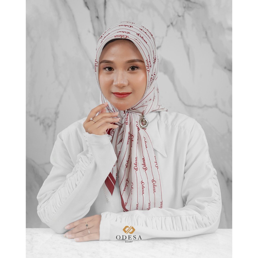 SCARF ODESA - Meraki Scarf Hijab Segi Empat 115x115 cm | Motif Elegan & Nyaman - Image 7